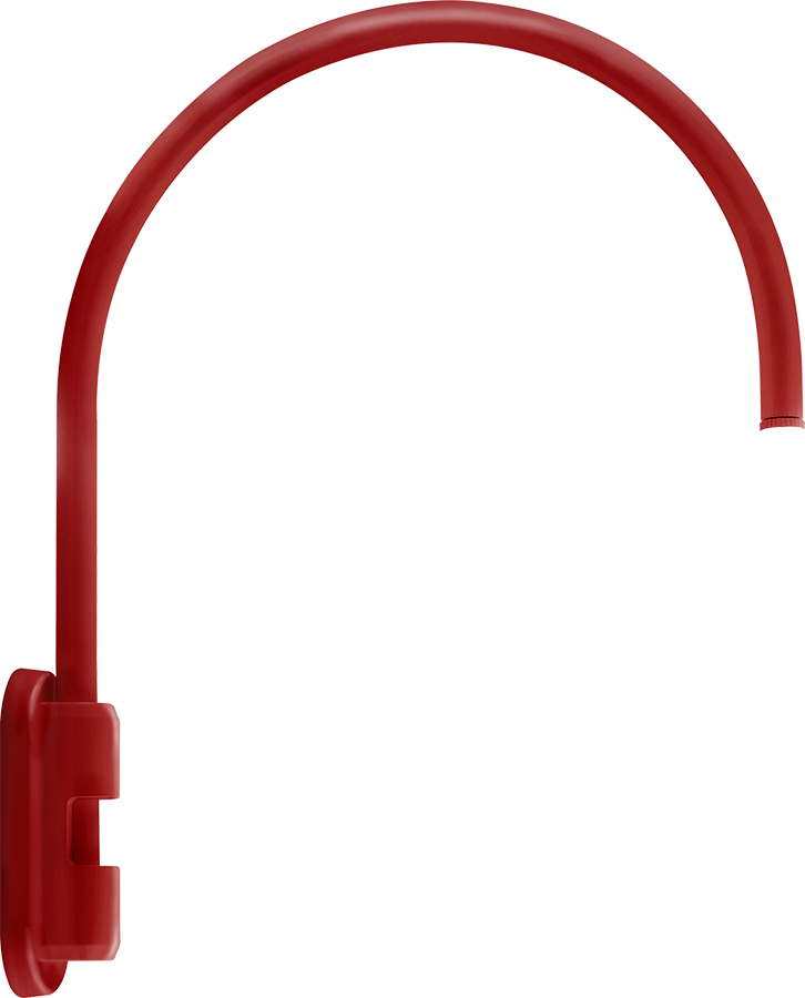 RAB Lighting Gooseneck Style 5, 20 In. Pole Height, 1/2 In. NPS, Red, GOOSE5R