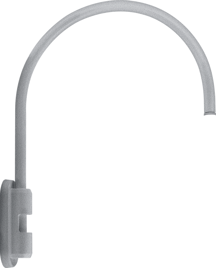 RAB Lighting Gooseneck Style 5, 20 In. Pole Height, 1/2 In. NPS, Silver, GOOSE5S