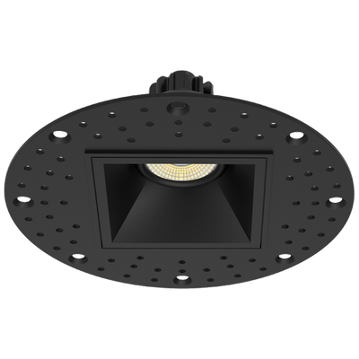 RAB Lighting GR2STLB Gimbal Trimless, 2 In. Square, 6W, CCT Selectable, CRI90, TRIAC, Black, GR2STLB