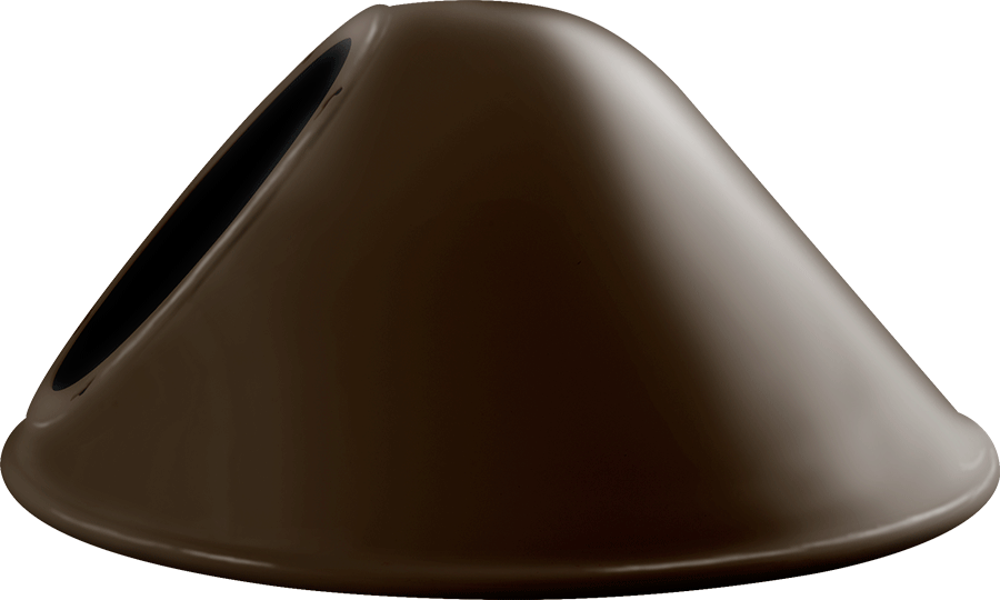 RAB Lighting Angled Cone Shade, 11 In., Brown, GSAC11BWN