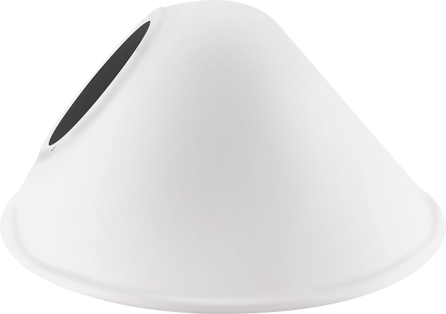 RAB Lighting Angled Cone Shade, White, GSACW