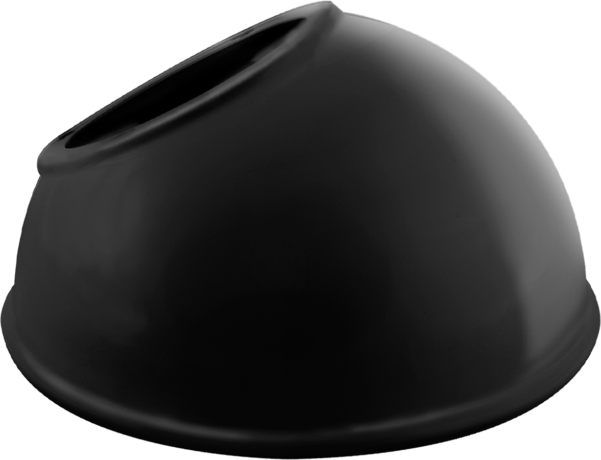 RAB Lighting Angled Dome Shade, 11 In., Black, GSAD11B