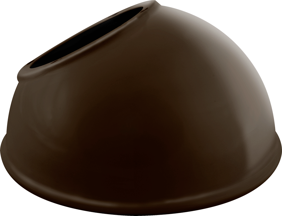 RAB Lighting Angled Dome Shade, 11 In., Brown, GSAD11BWN