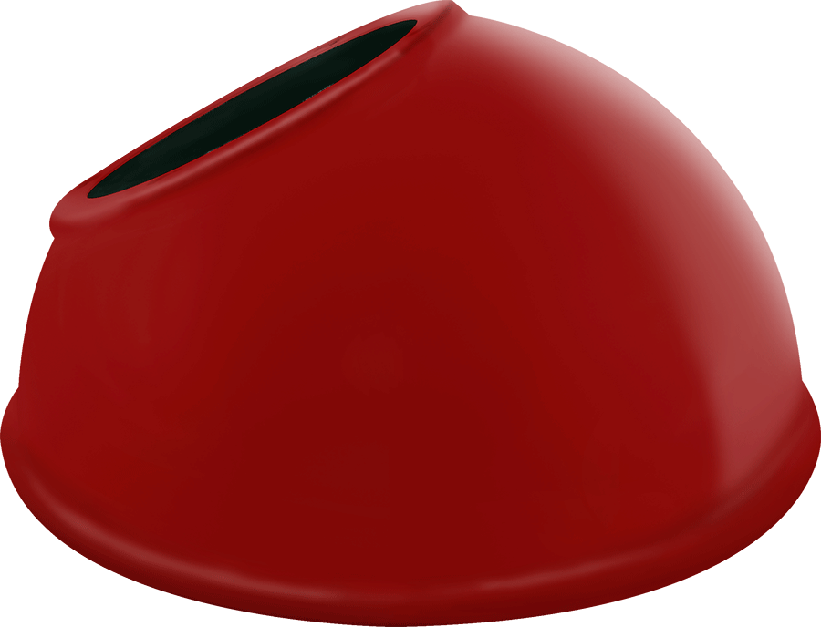RAB Lighting Angled Dome Shade, 11 In., Red, GSAD11R