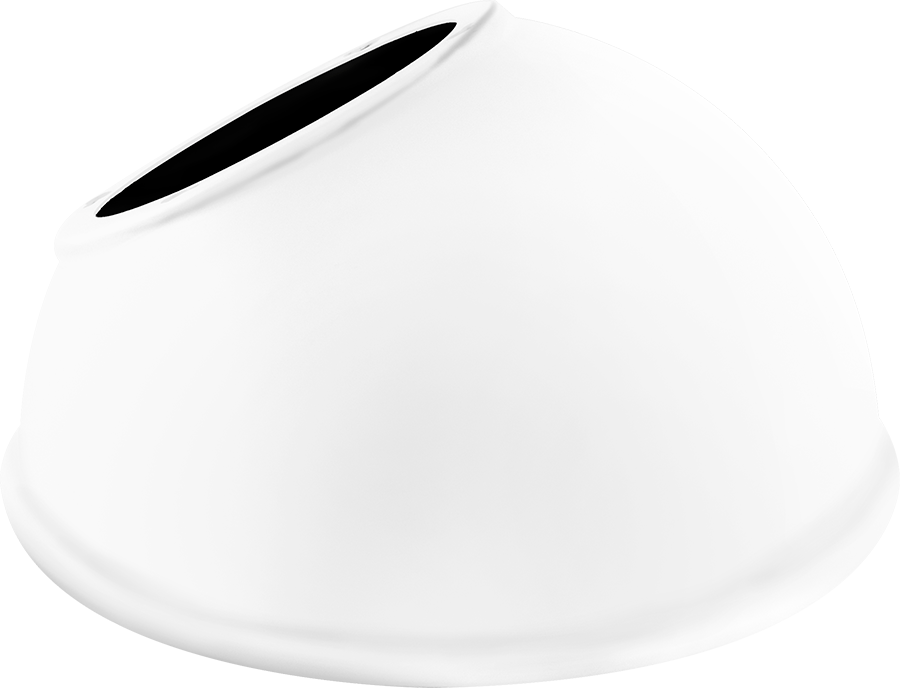 RAB Lighting Angled Dome Shade, 11 In., White, GSAD11W