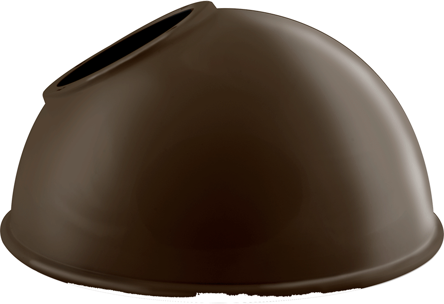 RAB Lighting Angled Dome Shade, Brown, GSADBWN