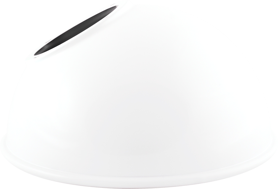 RAB Lighting Angled Dome Shade, White, GSADW