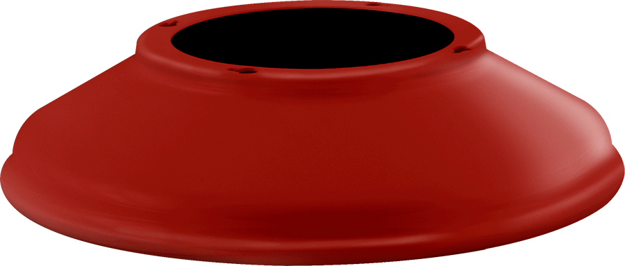 RAB Lighting Straight Shade, 11 In., Red, GSST11R