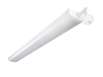 RAB Lighting GUS17 48" LED Surface Wrap, CCT Selectable, 3,662 thru 5,873 Lumens, 120-277V, PIR Occupancy Sensor, Battery Backup, GUS17-4/PIR/E