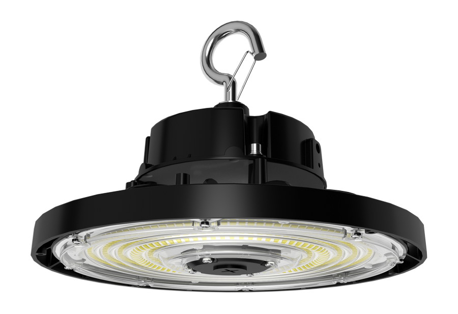 RAB Lighting H17B High Bay, 150/120/100W, CCT Selectable, 480V, LightCloud Blue Sensor, Black, H17B/480/LCBS