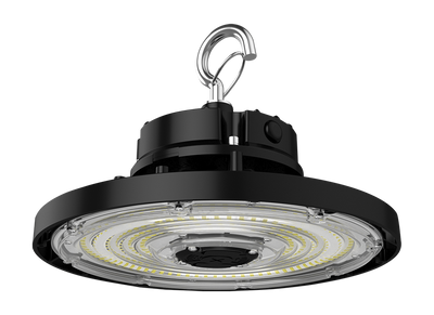 RAB Lighting H17 UFO LED High Bay, 100 | 120 | 150W, CCT Selectable, 15,317 thru 22,224 Lumens, 120-277V, Black, H17B