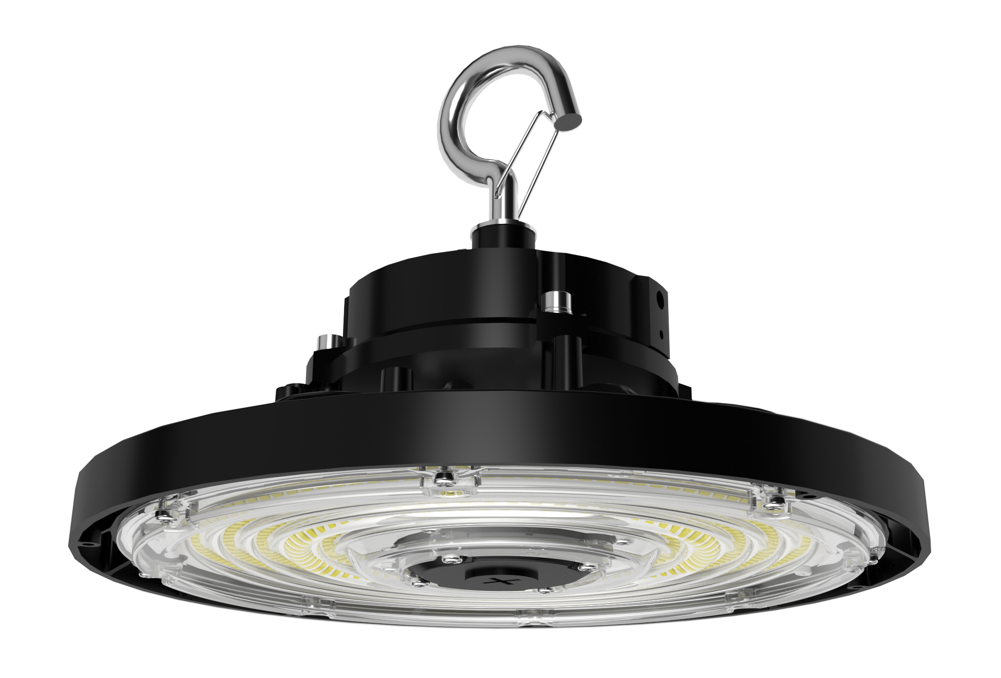 RAB Lighting H17 High Bay, 100/80/60W, CCT Selectable, 120-277V, 6 ft. Cord, 5-15 CP, Black, H17SB/6CP
