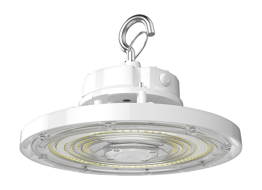 RAB Lighting H17 UFO LED High Bay, 60 | 80 | 100W, CCT Selectable, 9,205 thru 14,959 Lumens, 120-277V, White, H17S