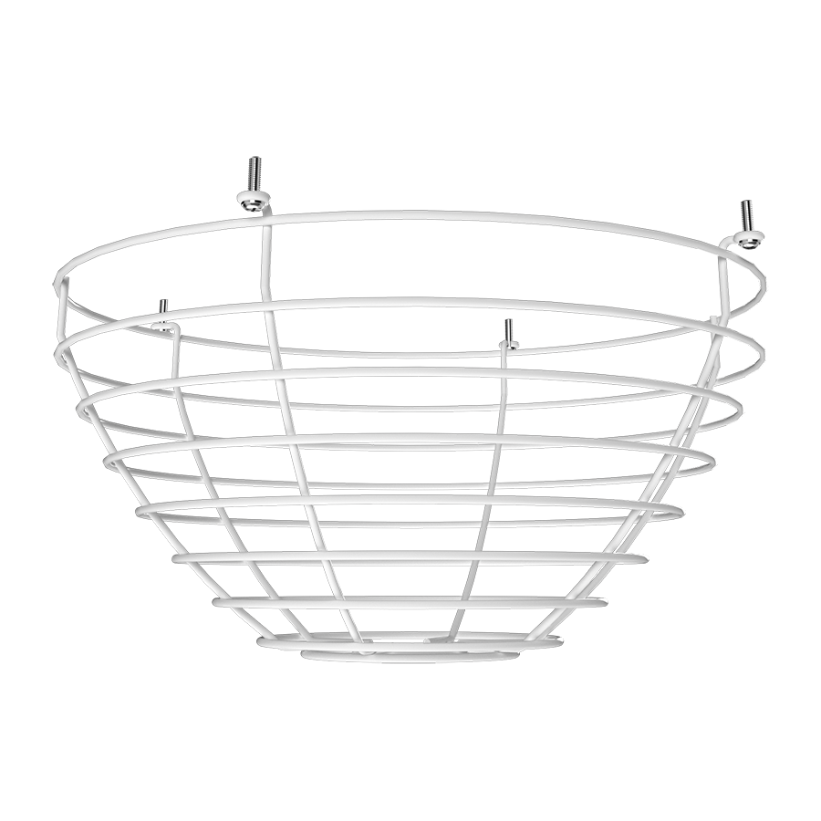 RAB Lighting H17XL Dome Wired Guard, White, H17XL-DWG
