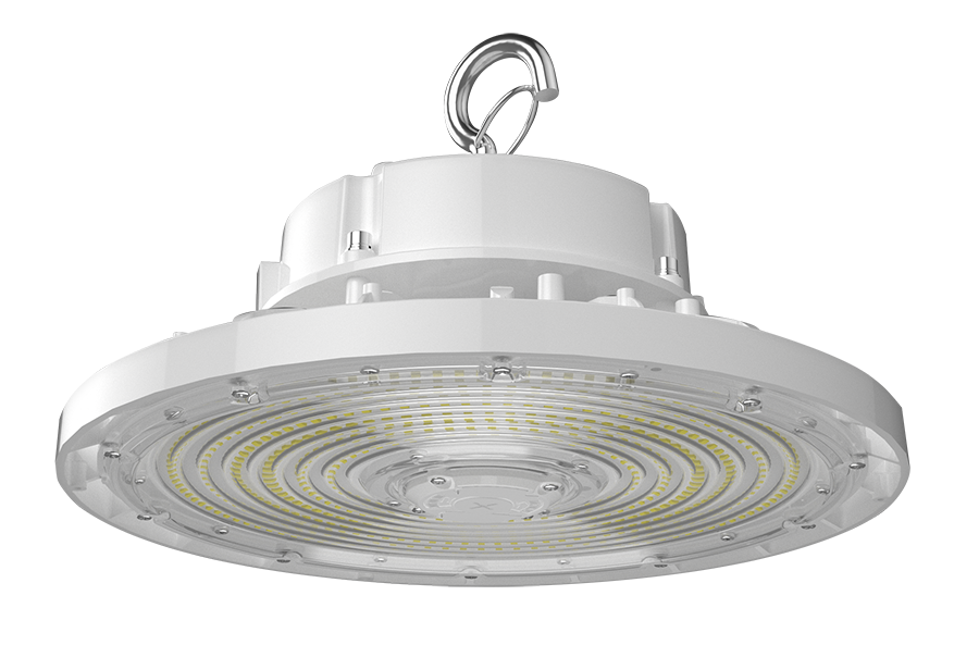 RAB Lighting H17 UFO LED High Bay, 150 | 200 | 240W, CCT Selectable, 22,696 thru 37,253 Lumens, 120-277V, White, H17XL
