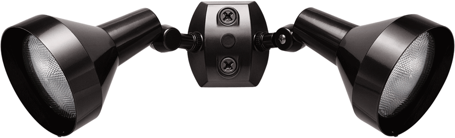 RAB Lighting Dual Head PAR Flood Kit, Bell Hood, 120V, Black, H2B
