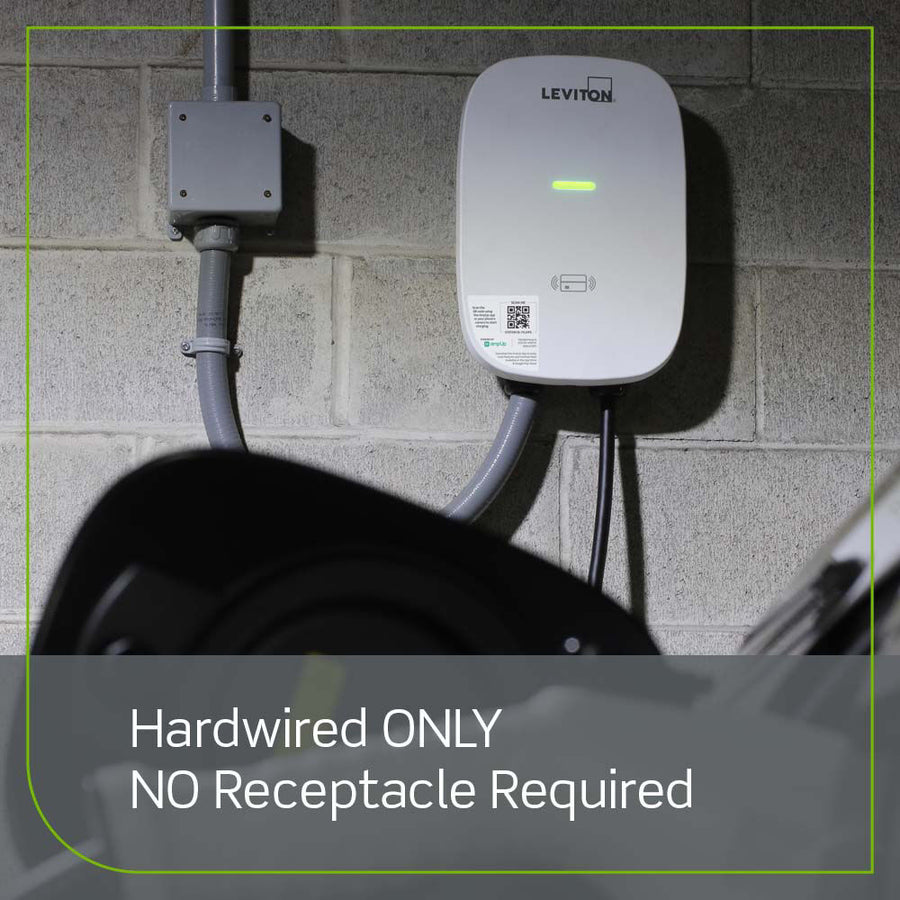 Leviton Level 2 Electric Vehicle Charging Station Charging Station Management Software, 48A Max Output - 18ft Cable - 208-240V, EV48G
