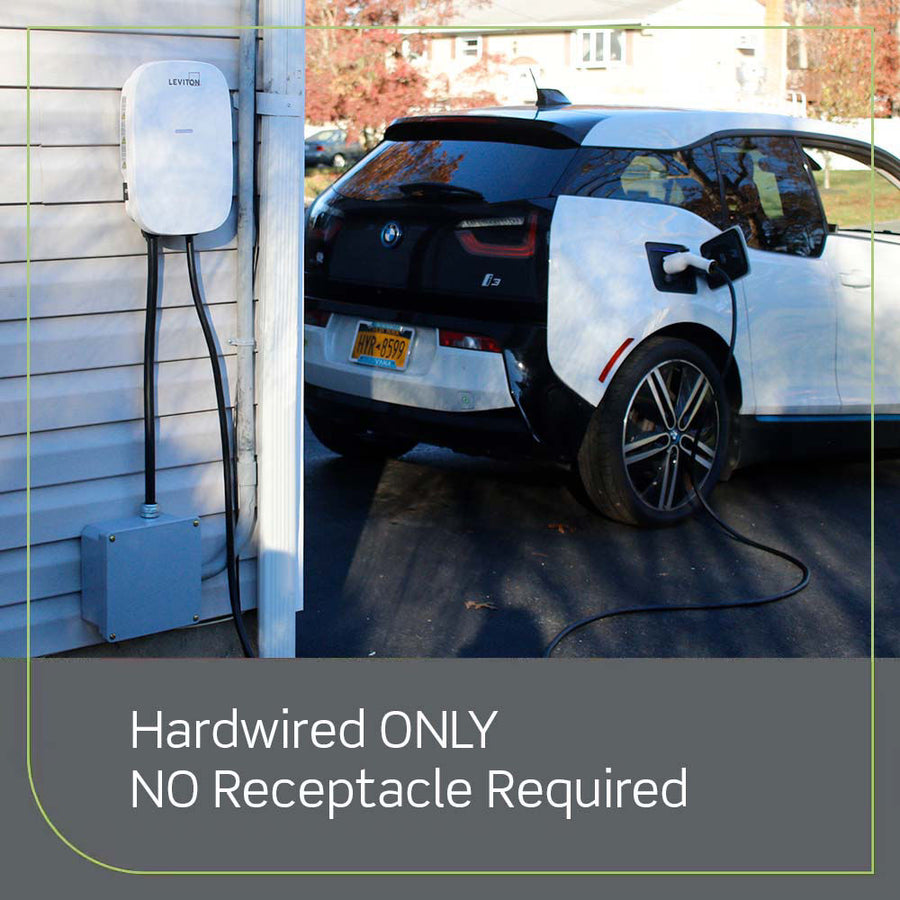Leviton Level 2 Electric Vehicle Charging Station - EV Series, 80A Max Output - 18ft Cable - 208-240V, EV800