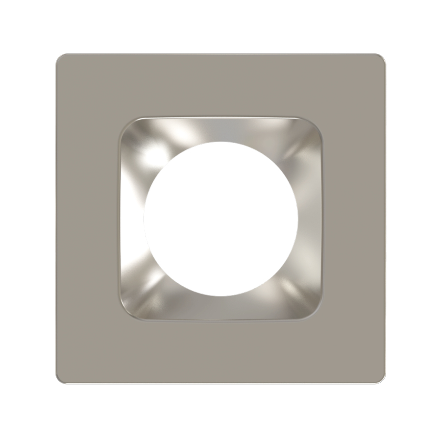 RAB Lighting 4" Square Brushed Nickel / Smooth Reflector Trim for HA4 LED Downlights, HAT4SBN