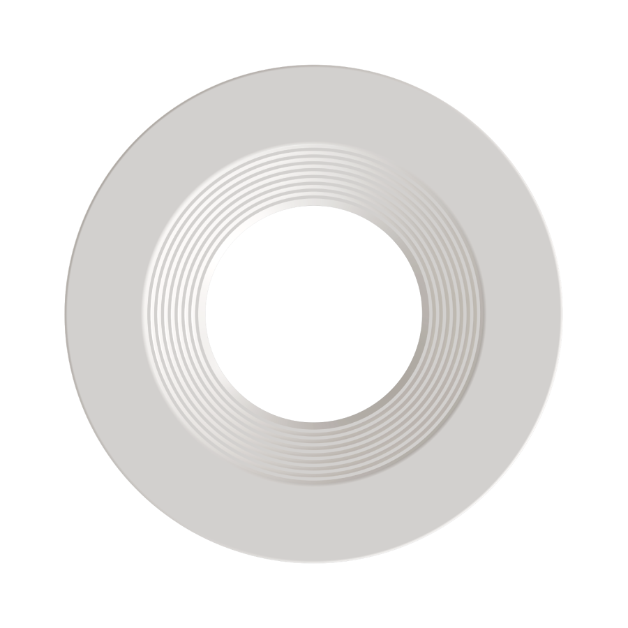 RAB Lighting 6" White / Baffle Reflector Trim for HA6 LED Downlights, HAT6RBW