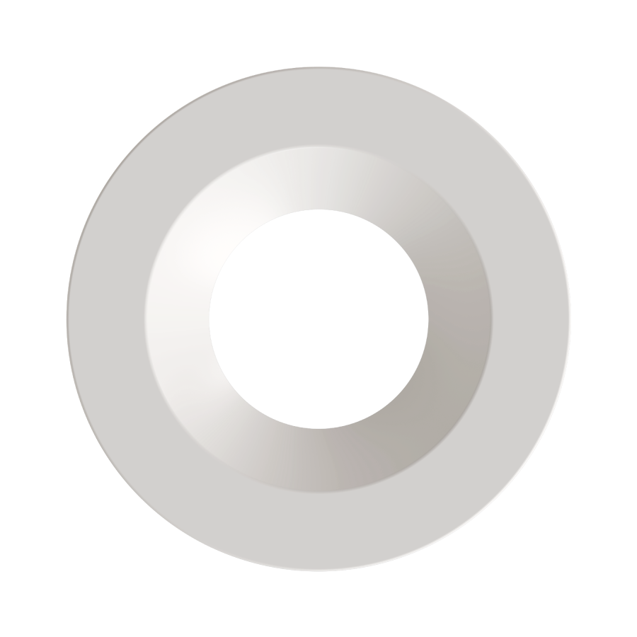 RAB Lighting 6" White / Smooth Reflector Trim for HA6 LED Downlights, HAT6RW