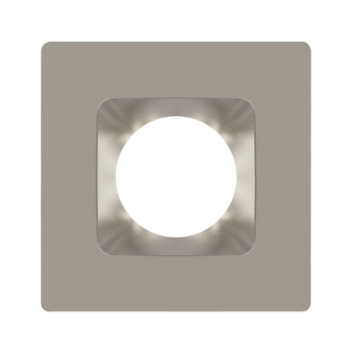 RAB Lighting 6" Square Brushed Nickel / Smooth Reflector Trim for HA6 LED Downlights, HAT6SBN