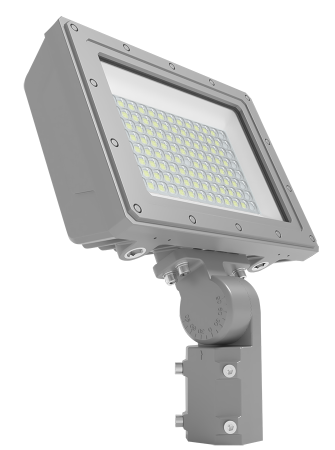 RAB Lighting Hazardous Flood, 150W, 5000K, Slipfitter Mount, Gray, HAZFFLED150SF