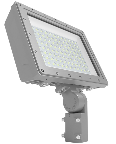 RAB Lighting Hazardous Flood, 200W, 5000K, 480V, Slipfitter Mount, Gray, HAZFFLED200SF/480