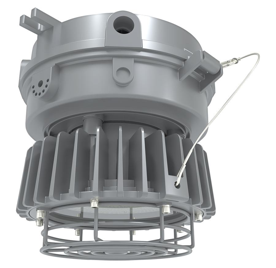 RAB Lighting HAZLED Hazardous Location Light, 30W, 5000K, Ceiling, Clear Flat, Gray, HAZLED30CCF