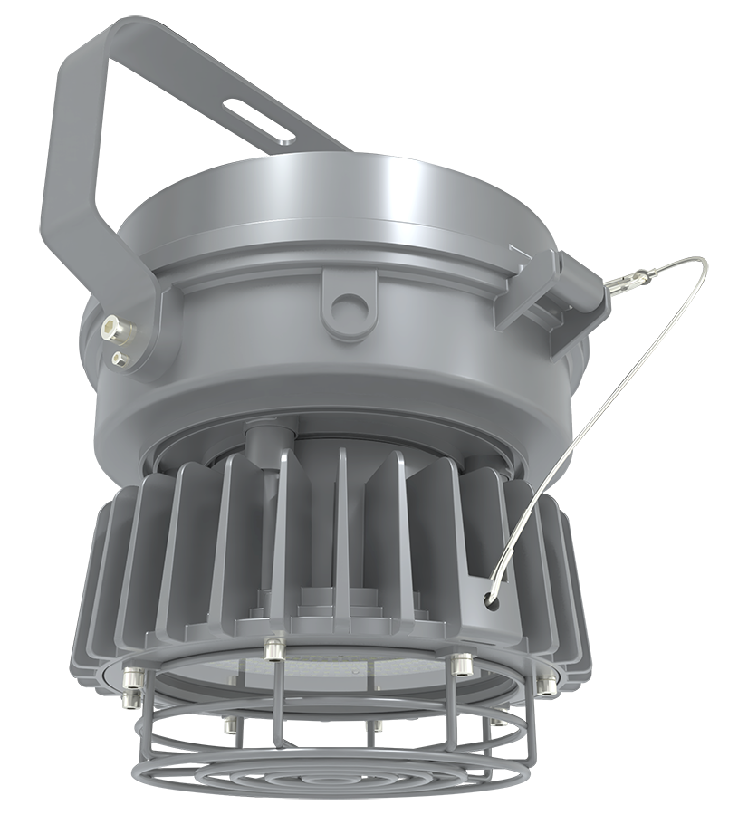 RAB Lighting HAZLED Hazardous Location Light, 30W, 5000K, Pendant, Clear Flat, Gray, HAZLED30CF