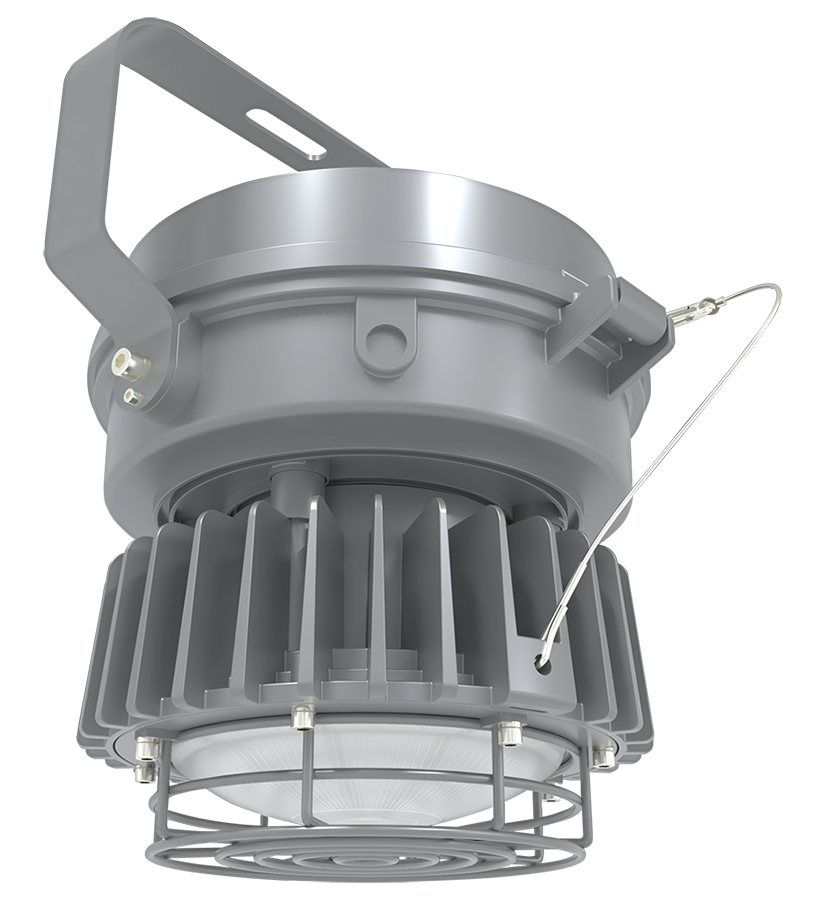 RAB Lighting HAZLED Hazardous Location Light, 30W, 5000K, Pendant, Frost Globe, Gray, HAZLED30FG