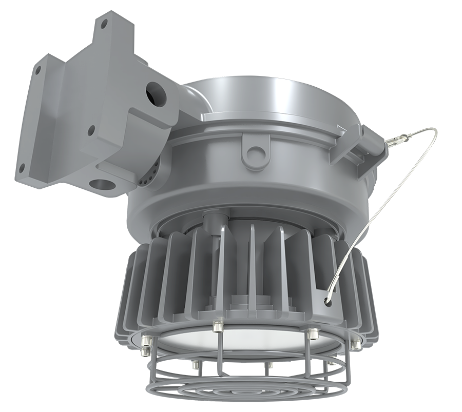 RAB Lighting HAZLED Wall Mount Light, 30W, 5000K, Frost Flat, Gray, HAZLED30WMFF