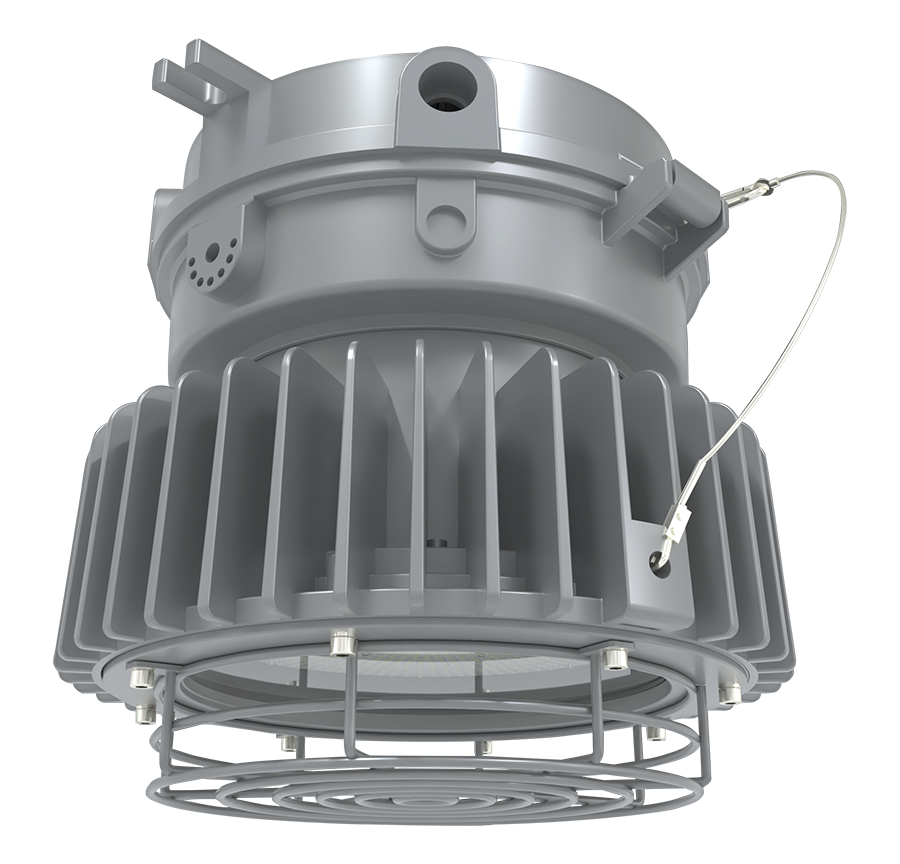 RAB Lighting HAZLED, 120W, 5000K, Ceiling Clear Flat, 480V, Gray, HAZLED120CCF/480