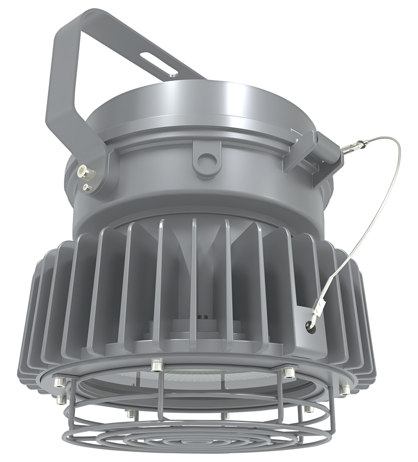 RAB Lighting Hazardous Location LED, 80W, 5000K, Pendant Mount, Clear Flat, Gray, HAZLED80CF