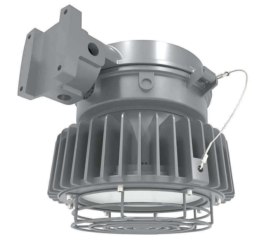 RAB Lighting HAZLED Wall Mount, 80W, 5000K, Frost Flat, Gray, HAZLED80WMFF