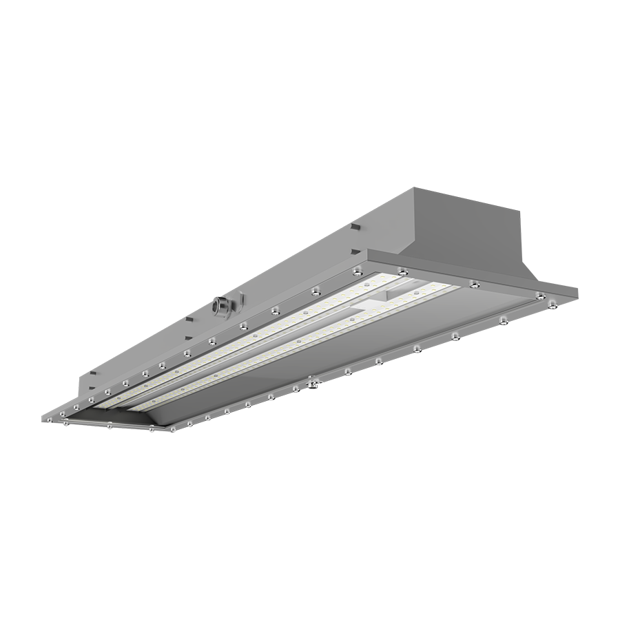 RAB Lighting HAZPAN 1×4 Pendant, 60W, 5000K, Battery Backup, Gray, HAZPAN1X4-60/E