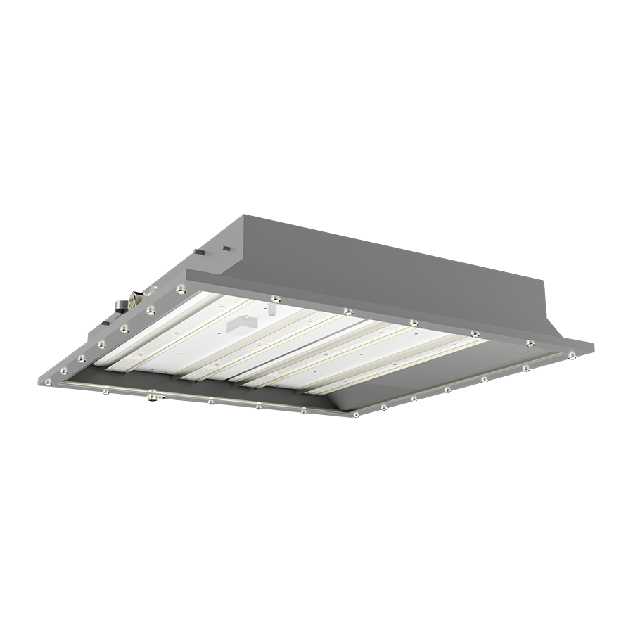 RAB Lighting HAZPAN 2X2 Hazardous Location Pendant, 40W, 5000K, Battery Backup, Gray, HAZPAN2X2-40/E