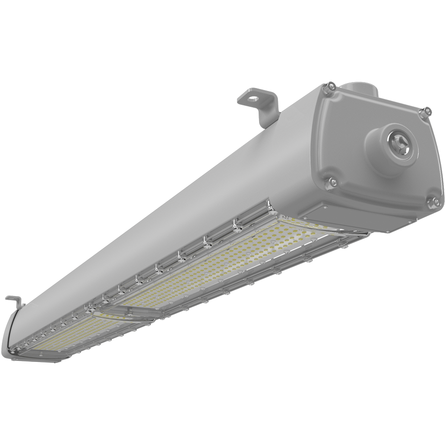 RAB Lighting HAZ Strip, 4 Ft., 80W, 5000K, Battery Backup, Surface Mount, Gray, HAZSR4/E