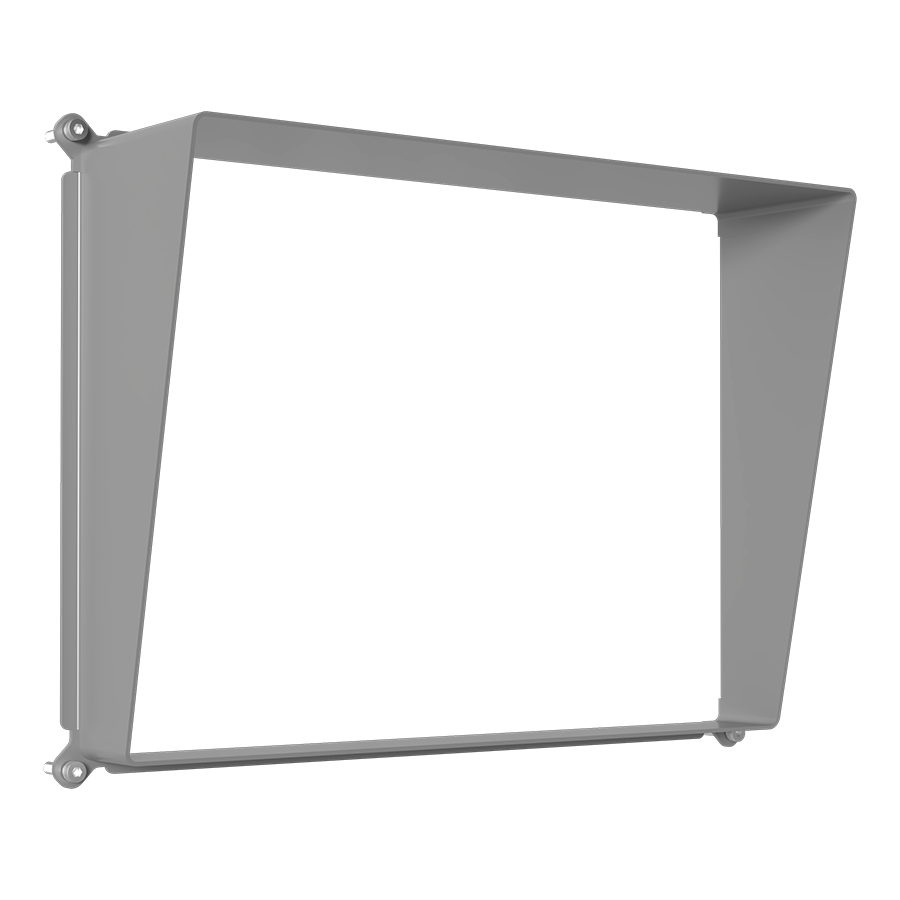 RAB Lighting HAZFX Hood Large, 100/150/200W, Gray, HHAZFXL