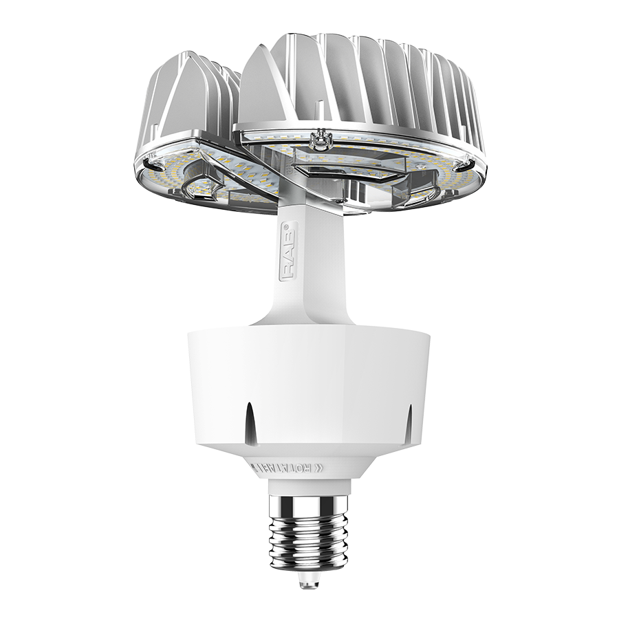 RAB Lighting HID Replacement, 100W, 4000K, CRI80, EX39, 100-277V, Ballast Bypass, HID-100-EX39-840-BYP-ADJ