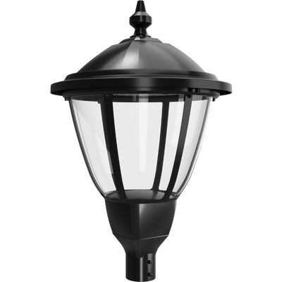 RAB Lighting HTG Round Area Light, 120/100/80/60W, CCT Selectable, 480V, Pole Mount, Black, HTG-RB/480