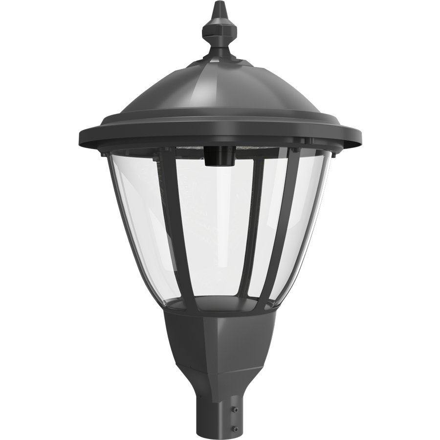 RAB Lighting HTG Round Area Light, 120/100/80/60W, CCT Selectable, 480V, LightCloud Blue, Microwave Occupancy Sensors, Bronze, HTG-R/480/LCBS/MVS