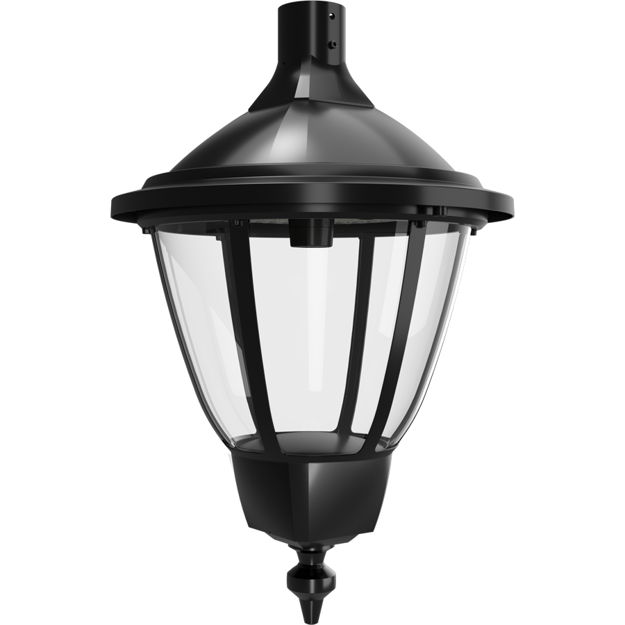 RAB Lighting HTG Round Pendant, 120/100/80/60W, CCT Selectable, Microwave Occupancy Sensor, Black, HTG-RPB/MVS