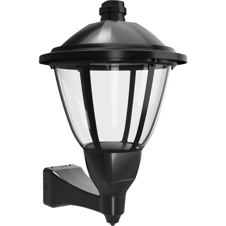 RAB Lighting HTG Round Area Light, 120/100/80/60W, CCT Selectable, 120-277V, 7-Pin Receptacle, Black, HTG-RWMB/7PRS