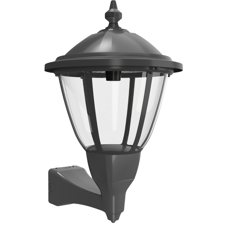 RAB Lighting HTG Round Area Light, 120/100/80/60W, CCT Selectable, 480V, Wall Mount, Microwave Occupancy Sensor, Bronze, HTG-RWM/480/MVS