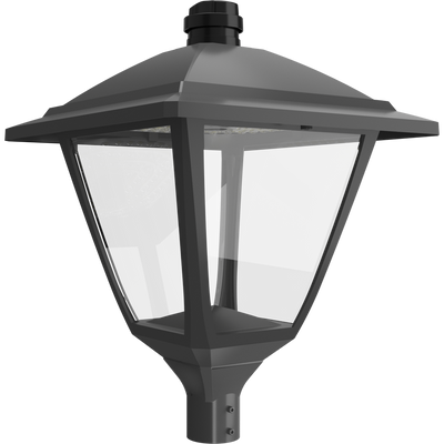 RAB Lighting HTG Square Area Light, 120/100/80/60W, CCT Selectable, 120-277V, Pole Mount, Bronze, HTG-S/7PRS