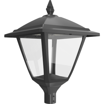 RAB Lighting HTG Square Area Light, 120/100/80/60W, CCT Selectable, 480V, Pole Mount, Bronze, HTG-S/480