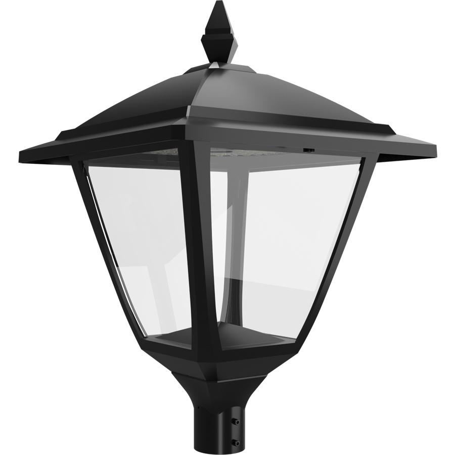 RAB Lighting HTG Square Area Light, 120/100/80/60W, CCT Selectable, 480V, Pole Mount, Black, HTG-SB/480