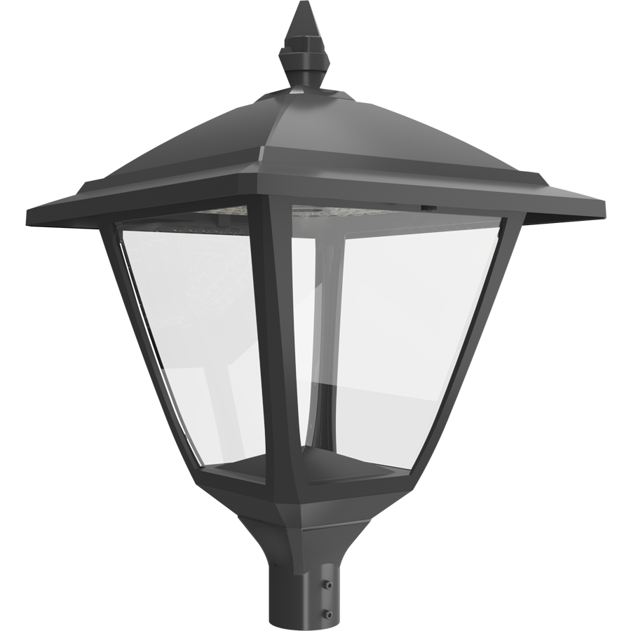 RAB Lighting HTG Square Area Light, 120/100/80/60W, CCT Selectable, 120-277V, Pole Mount, Bronze, HTG-S