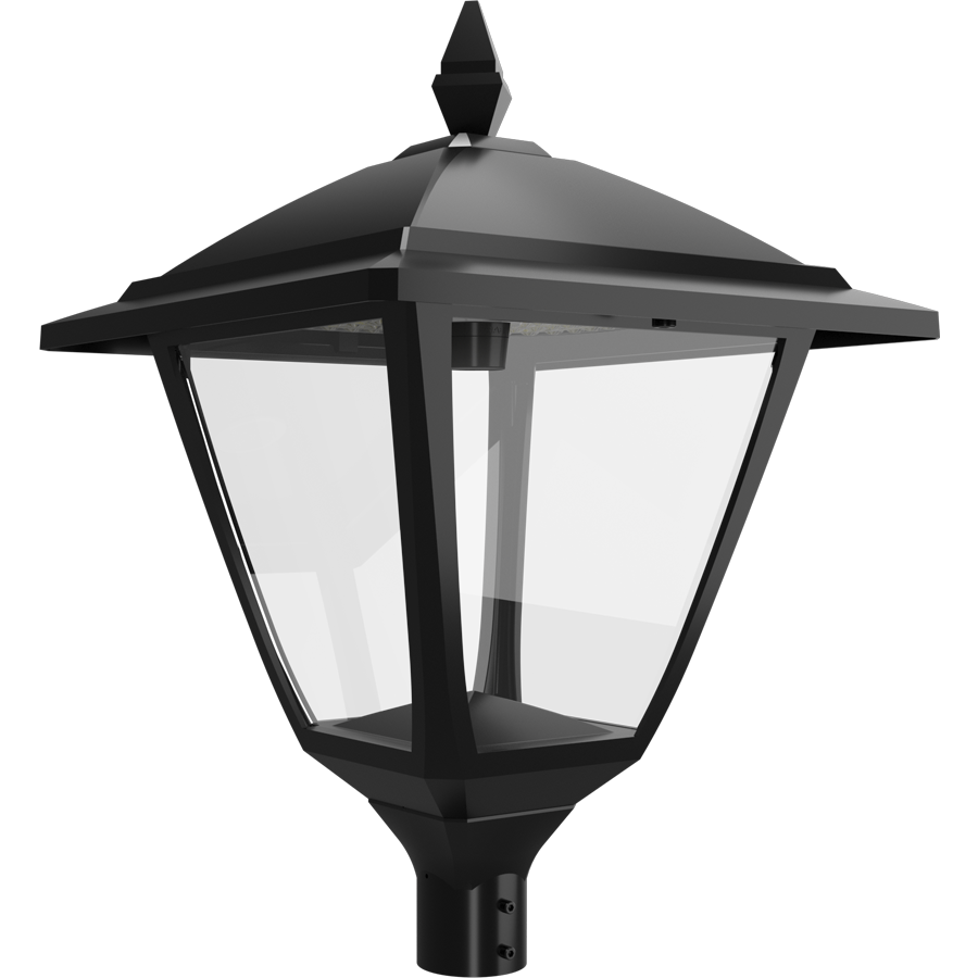 RAB Lighting HTG Square Area Light, 120/100/80/60W, CCT Selectable, 480V, Microwave Occupancy Sensor, LightCloud Blue, Black, HTG-SB/480/LCBS/MVS